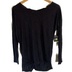 Black Xersion Workout/Active wear Relaxed Fit with a Keyhole Back